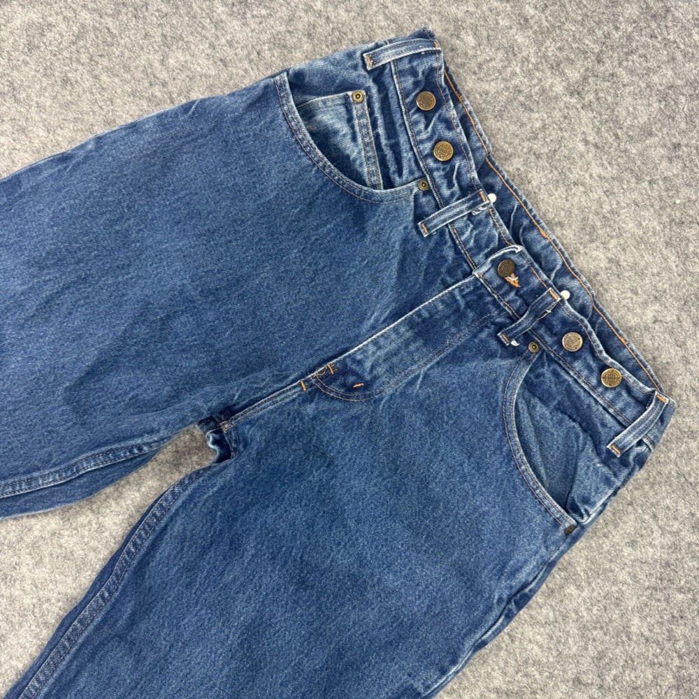 *HEMMED‎ Prison Blues Mens Carpenter Jeans Blue Denim Workwear USA Made W35 L27